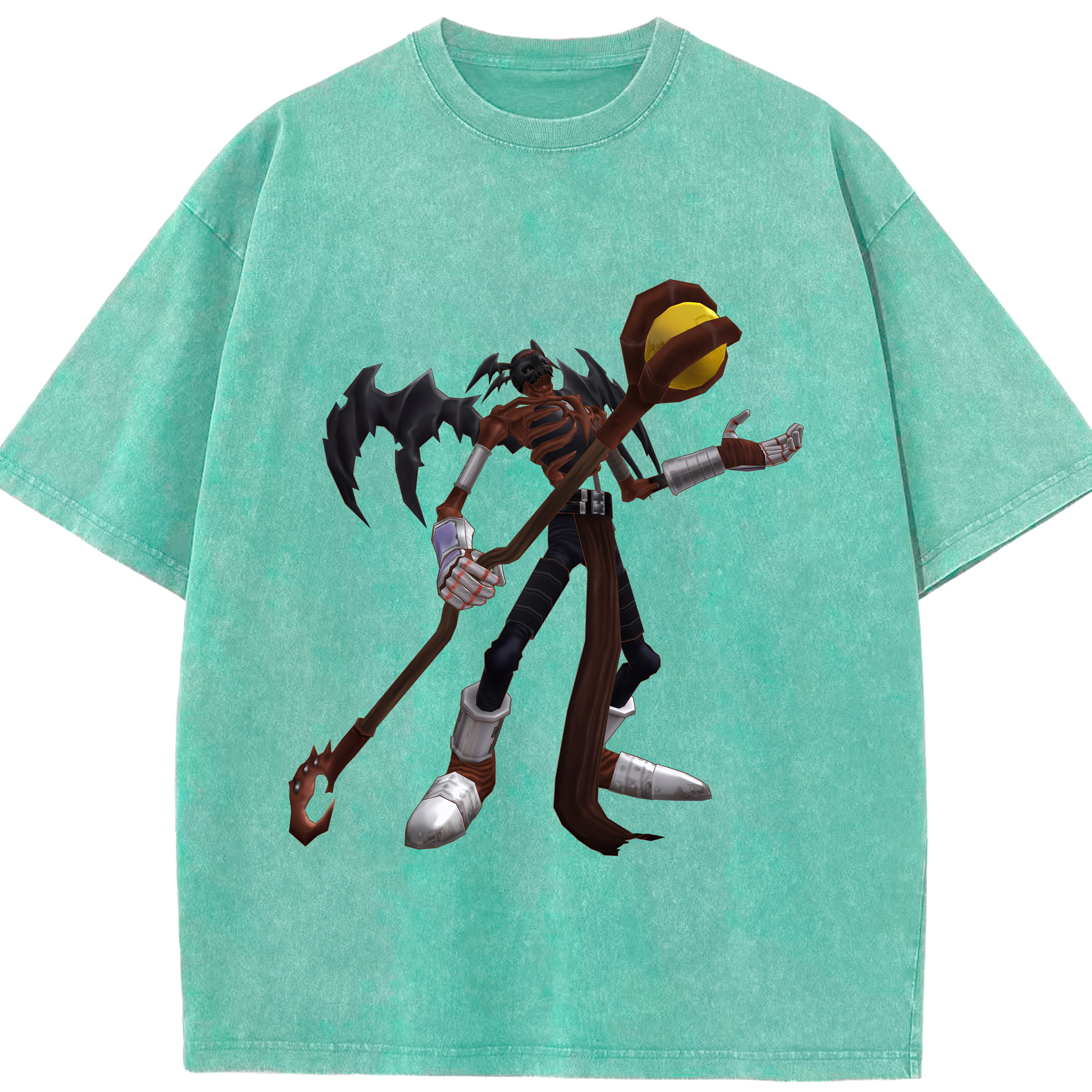 （画像用） Digimon デジタルモンスター/デジモン 綿100% ヴィンテージ風 半袖Tシャツ（フロントプリント）